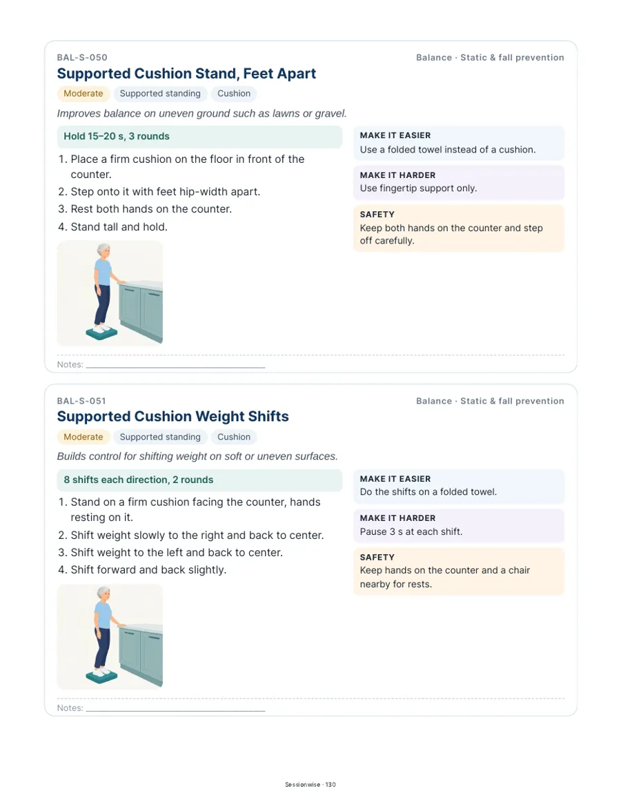 Balance activity page